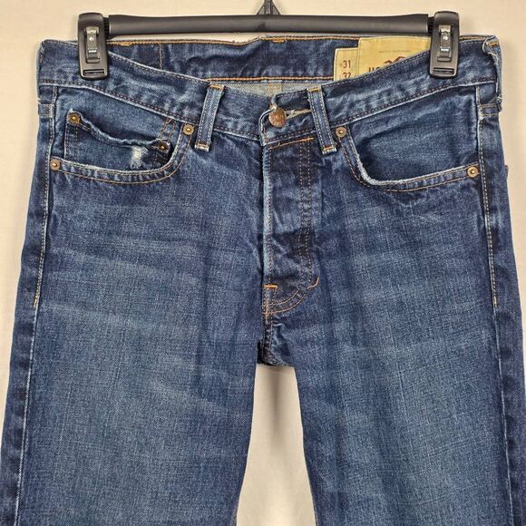 Hollister Button Fly Straight Jeans W31 L32 100% Cotton - Picture 4 of 13